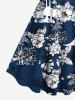 Plus Size Flowers Tropical Leaf Coconut Tree Print Hawaii Tank Dress -  