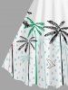 Plus Size Coconut Tree Bird Rain Drop Print Hawaii Tank Dress -  