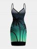 Coconut Tree Dip Dye Ombre Galaxy Print Plus Size Matching Hawaii Beach Outfit For Couples -  