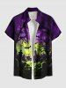 Halloween Bat Moon Tree Cross Tombstone Print Plus Size Matching Outfit For Couples -  