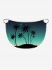 Plus Size Coconut Tree Dip Dye Ombre Galaxy Print Hawaii Convertible Beach Cover Up -  