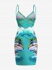 Plus Size Ducks Ship Coconut Tree Sea Waves Print Convertible Hawaii Beach Cover -  