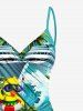 Plus Size Ducks Ship Coconut Tree Sea Waves Print Convertible Hawaii Beach Cover -  