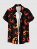 Halloween Pumpkin Lantern Face Print Plus Size Matching Outfit For Couples -  