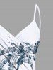 Plus Size Coconut Tree Ship Seascape Print Convertible Hawaii Beach Cover -  