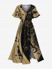 Music Symbol Star Two Tone Lip Print Plus Size Matching Hawaii Beach Outfit For Couples -  