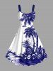 Coconut Tree Pineapple Cloud Print Plus Size Matching Hawaii Beach Outfit For Couples -  