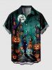 Halloween Pumpkin Skull Ghost Moon Bat Print Plus Size Matching Outfit For Couples -  