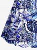 Hibiscus Flowers Leaf Tropical Leaf Print Plus Size Matching Hawaii Beach Outfit For Couples -  