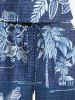 Matching Hawaii Shirt and Romper Plus Size Beach Outfit Coconut Tree Hibiscus Flowers Leaf Printed for Couples -  