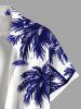 Chemise hawaïenne grande taille à imprimé cocotier, ananas et nuages, avec poches et boutons, pour homme - Blanc L