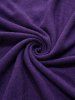 Plus Size Grommets Lace Up Mesh Flare Sleeves Cowl Neck Layered Dress -  