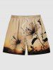 Hibiscus Flower Sunset Print Plus Size Matching Hawaii Beach Outfit For Couples -  