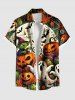 Tenue d'Halloween grande taille assortie pour couples, motif citrouille, fantôme, monstre, chauve-souris, lune, toile d'araignée - Orange 