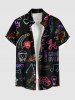 Skull Heart Star Rainbow Flamingo Print Plus Size Matching Hawaii Beach Outfit For Couples -  