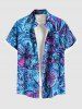 Hibiscus Flowers Leaf Snail Print Plus Size Matching Hawaii Beach Outfit For Couples -  