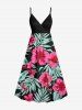 Hibiscus Flowers Tropical Leaf Print Plus Size Matching Hawaii Beach Outfit For Couples -  
