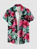 Hibiscus Flowers Tropical Leaf Print Plus Size Matching Hawaii Beach Outfit For Couples -  