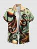 Octopus Shell Coral Fish Print Plus Size Matching Hawaii Sea Creatures Beach Outfit For Couples -  