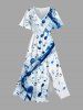 Ombre Music Symbol Print Plus Size Matching Hawaii Beach Outfit For Couples -  