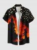Halloween Stars Cat Wizard Bat Print Plus Size Matching Outfit For Couples -  