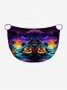 Plus Size Pumpkin Bat Coconut Tree Moon Castle Print Halloween Convertible Beach Cover Up -  