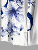 Flowers Leaf Print Plus Size Matching Hawaii Beach Outfit For Couples -  