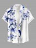 Flowers Leaf Print Plus Size Matching Hawaii Beach Outfit For Couples -  