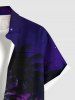 Coconut Tree Sea Waves Galaxy Star Print Plus Size Matching Hawaii Beach Outfit For Couples -  