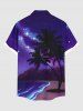 Coconut Tree Sea Waves Galaxy Star Print Plus Size Matching Hawaii Beach Outfit For Couples -  