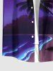 Coconut Tree Sea Waves Galaxy Star Print Plus Size Matching Hawaii Beach Outfit For Couples -  