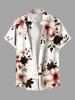 Flowers Leaf Print Plus Size Matching Hawaii Beach Outfit For Couples -  