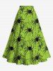 Halloween Spider Web Insect Print Plus Size Matching Outfit For Couples -  
