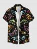Halloween Bat Galaxy Print Plus Size Matching Outfit For Couples -  