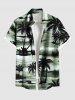 Coconut Tree Sea Waves Print Plus Size Matching Hawaii Beach Outfit For Couples -  