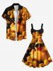 Plus Size Cool Duck Print Hawaii A Line Tank Dress -  