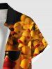 Plus Size Cool Duck Print Hawaii Button Pocket Shirt For Men -  