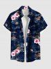 Hibiscus Flowers Coconut Tree Print Plus Size Matching Hawaii Beach Outfit For Couples -  