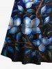 Flowers Leaf Moon Galaxy Star Print Plus Size Matching Hawaii Beach Outfit For Couples -  