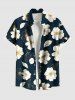 Flowers Leaf Print Plus Size Matching Hawaii Beach Outfit For Couples -  