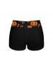 Pumpkin Ghost Castle Tree Moon Print Halloween Boyleg Tankini Swimsuit (Adjustable Shoulder Strap) -  