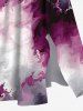 Plus Size Spiral Tie Dye Print Hawaii Split Pocket A Line Midi Dress -  