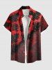 Halloween 3D Ombre Vintage Flower Print Plus Size Matching Outfit For Couples -  