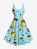 Ducks Fish Star Print Plus Size Matching Hawaii Beach Outfit For Couples -  