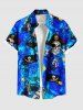 Halloween Skull Pirate Ship Rudder Cruise Print Plus Size Matching Outfit For Couples -  