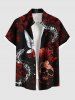 Tenue assortie grande taille pour couple, motif tête de mort, fleurs, papillons, mille-pattes, Halloween - Noir 