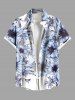 Flowers Leaf Print Plus Size Matching Hawaii Beach Outfit For Couples -  