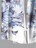 Flowers Leaf Print Plus Size Matching Hawaii Beach Outfit For Couples -  