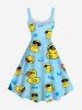 Plus Size Ducks Fish Star Print Hawaii Tank Dress -  