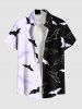 Halloween Two Tone Bat Print Plus Size Matching Outfit For Couples -  